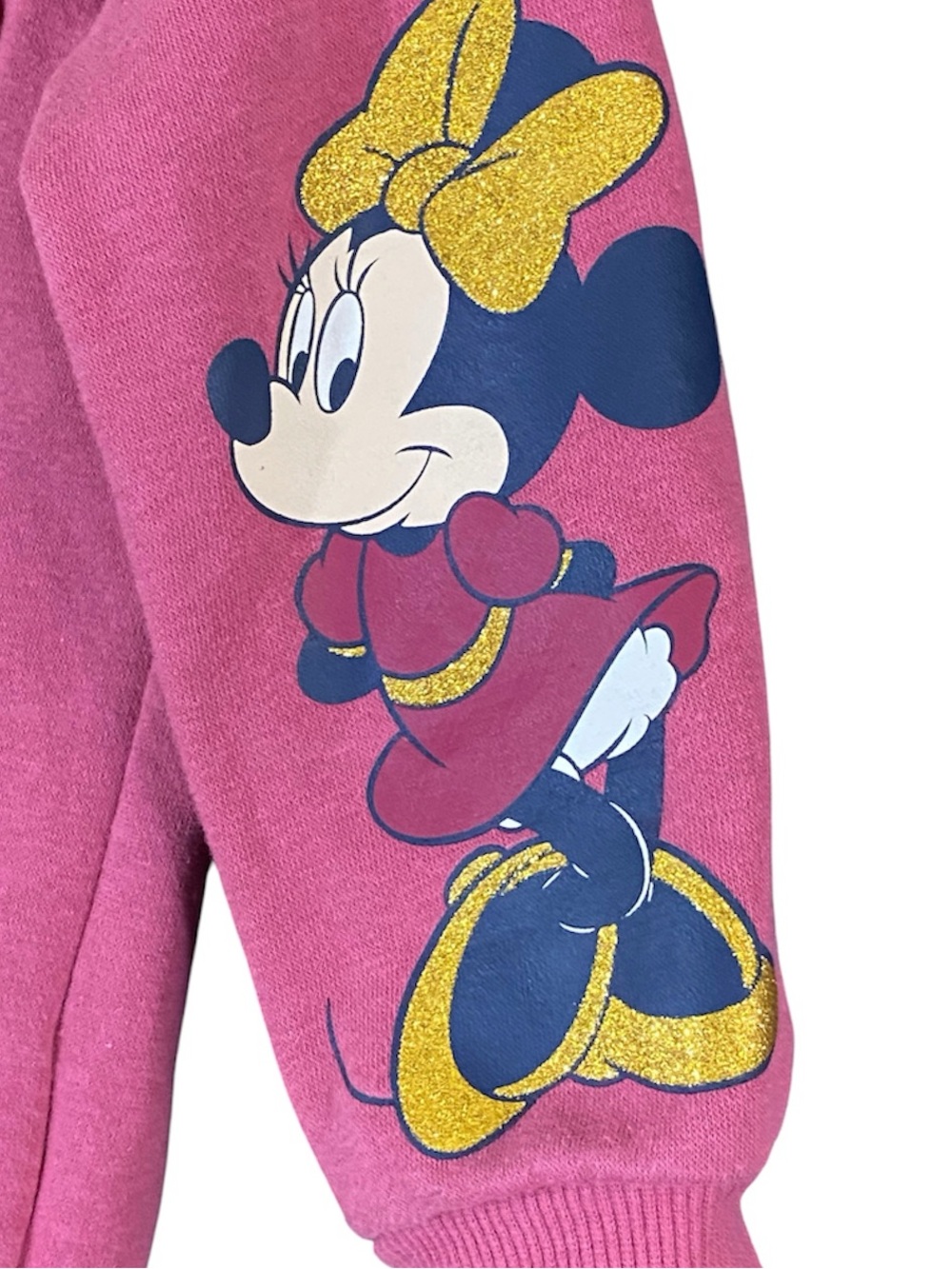 Disney Junior Minnie Mouse Pink Ruffle Zip Up Sweatshirt With Ears Size 4T - Picture 6 of 10